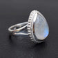 Labradorite Ring 925 Sterling Silver Labradorite Ring Pear drop Ring Handmade Ring