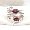 Natural Garnet Birthstone Ring 925 Sterling Silver handmade Ring