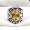 925 Sterling Silver Citrine Ring Handmade Silver Citrine Birthstone Ring