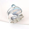 Moonstone Ring 925 Sterling Silver Rainbow moonstone Ring Handmade