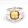 Natural Citrine Ring Birthstone Citrine Ring 925 Sterling Silver Birthstone Gift Ring