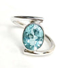 925 Sterling Silver Blue Topaz Ring Natural Topaz Ring Wedding gift Topaz Ring