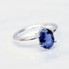 Natural Iolite Ring 925 Sterling Silver Blue Iolite Ring, Iolite Birthstone Ring
