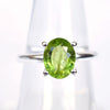 Natural Peridot Ring 925 Sterling Silver Peridot Ring Birthstone Peridot Ring