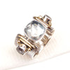 Natural Clear quartz Ring 925 Sterling Silver Rock Crystal quartz Ring