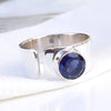 Natural Iolite gemstone Ring 925 Sterling Silver Blue Iolite Jewelry
