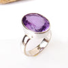 Natural Amethyst Ring 925 Sterling Silver Purple Amethyst Ring Handmade