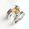 Natural Citrine Ring Yellow Citrine Ring Birthstone Ring 925 Sterling Silver handmade Ring