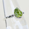 Natural Raw Peridot Ring Peridot Birthstone Ring Stackable Ring Gift Peridot Ring