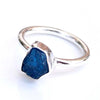 Neon Apatite Ring Natural Raw Apatite Crystal Ring 925 Sterling Silver