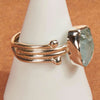 Natural Raw Aquamarine Birthstone Ring 925 Sterling Silver Rough stone Ring