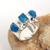 Apatite Ring Neon Apatite Ring 925 Sterling Silver Raw Apatite Crystal Ring Handmade