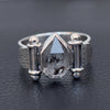 One of Kind Herkimer Diamond Ring 925 Sterling Silver Unique Handmade Ring