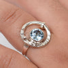 Natural Blue Topaz Ring Natural Topaz Ring 925 Sterling Silver Topaz Jewelry