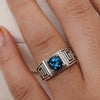London Blue Topaz Ring 925 Sterling Silver London Blue Topaz Jewelry-