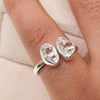 Natural Herkimer Diamond Ring 925 Sterling Silver Diamond Crystal Ring