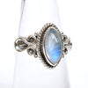 Natural Rainbow moonstone Ring Handmade Silver Moonstone Rings