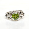 Natural Peridot Ring 925 Sterling Silver Peridot Birthstone Ring Handmade