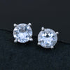 Natural Clear quartz Stud Earring 925 Sterling Silver Crystal quartz Post Earring