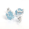 Natural Raw Crystal Stud Earring, 925 Sterling Silver Healing Crystal Gemstone Post Earring