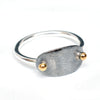 Two Tone Silver Ring 925 Sterling Silver Handmade Ring