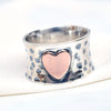 925 Sterling silver Two tone Ring Contemporary Handmade Jewelry Rings
