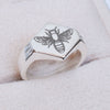 Engraved Ring 925 Sterling Silver Ring Butterfly Ring Fine Silver Ring