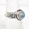 Wholesale Rainbow moonstone Ring 925 Sterling Silver Moonstone Ring