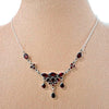 Garnet Necklace 925 Sterling Silver Garnet Necklace handmade Silver Necklaces