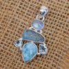 Natural Multi gemstone Pendant Handmade Silver gemstone Pendant