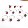 Wholesale Garnet Ring 925 Sterling Silver Raw Garnet Gemstone Ring