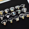 Wholesale Opal Rings Natural Ethiopian Rings 925 Sterling Silver Handmade